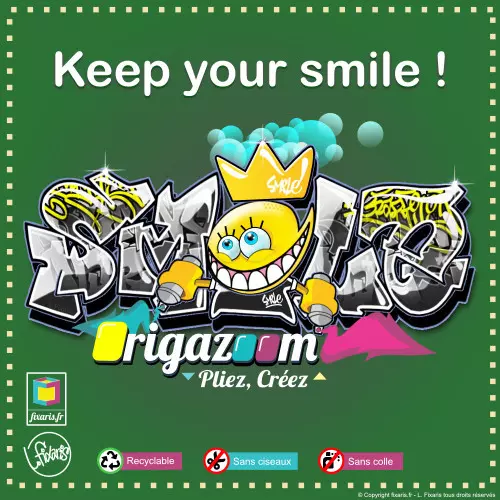 Toile graffiti Smile 11