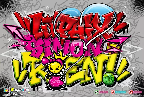 Toile graffiti la paix 02