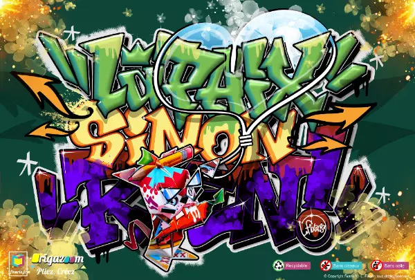 Toile graffiti la paix 03