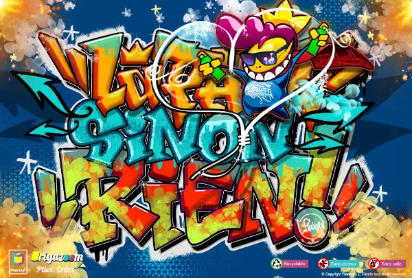 Toile graffiti la paix 04