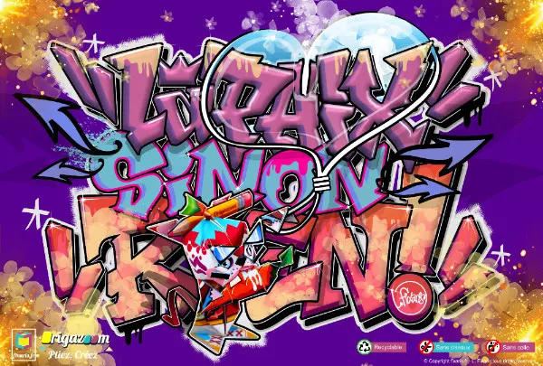 Toile graffiti la paix 05