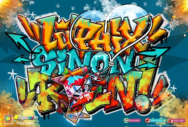 Toile graffiti la paix 08