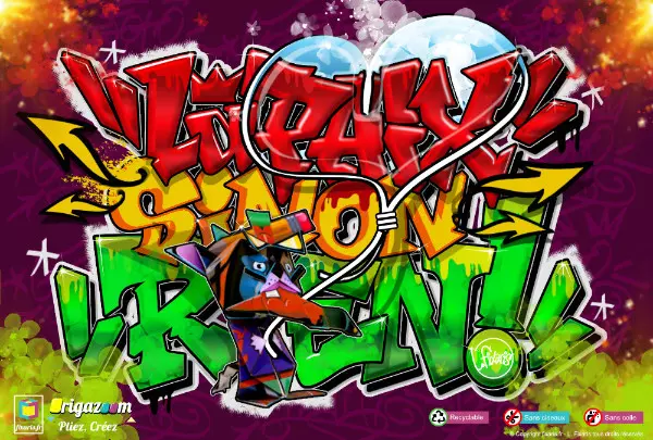 Toile graffiti la paix 09